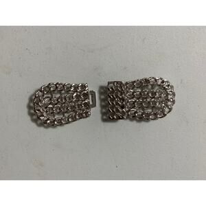 vintage silvertone ChainMaille belt buckle